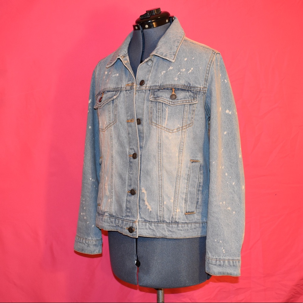 Custom Hand Painted Jean Jacket: Creation of Adam - Picture 5 of 5